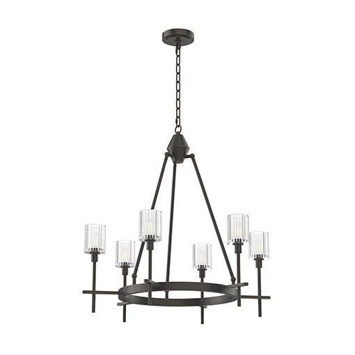 Alora CH314306UBRC CH314306UBRC Chandelier Light - Ribbed Crystal/Urban Bronze