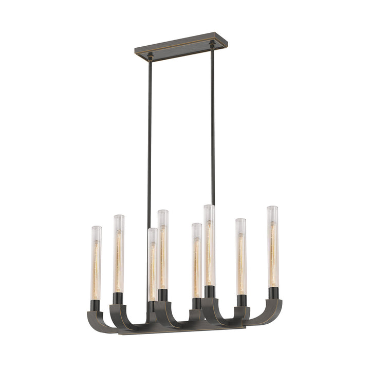 Alora LP316008UBCR LP316008UBCR Pendant Light - Ribbed Glass/Urban Bronze