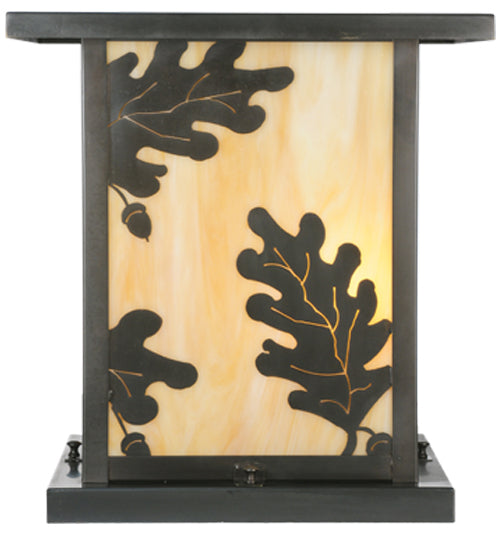 Meyda Tiffany Lighting 111973 Hyde Park One Light Pier Mount Outdoor Bronze / Dark