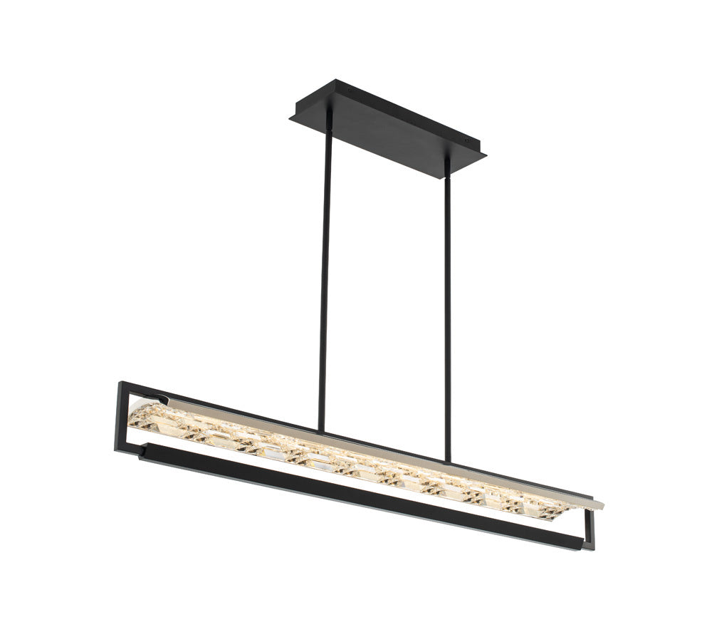 Allegri Capuccio 036961-052-FR001 Pendant Light - Matte Black w/ Chrome