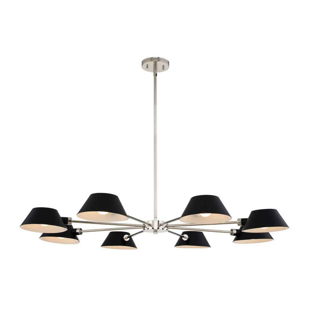 Kalco Bruno 514173BPN Pendant Light - Matte Black w/ Polished Nickel