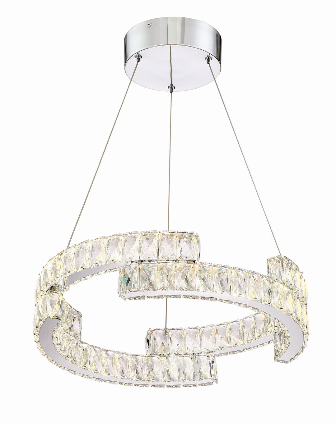 Zeev Shift CD10192-LED-CH Chandelier Light - Chrome