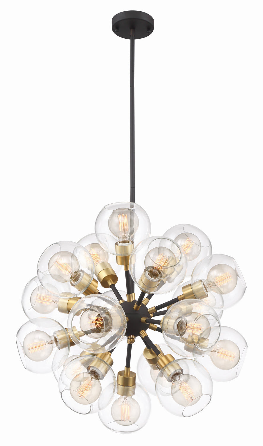 Zeev Pierre CD10198-18-PB+MBK Chandelier Light - Polished Brass