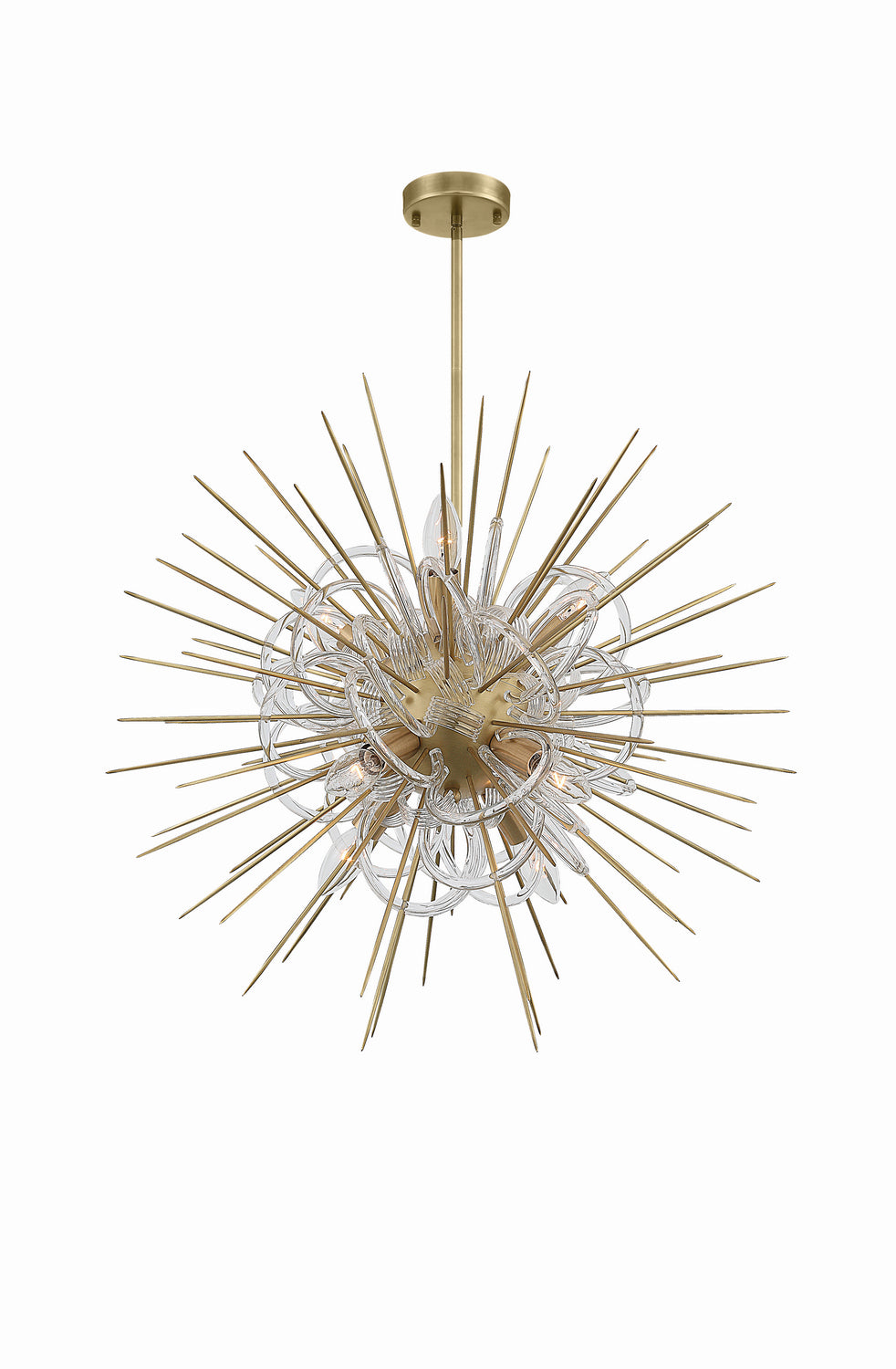 Zeev Flare CD10266-8-AGB Chandelier Light - Aged Brass