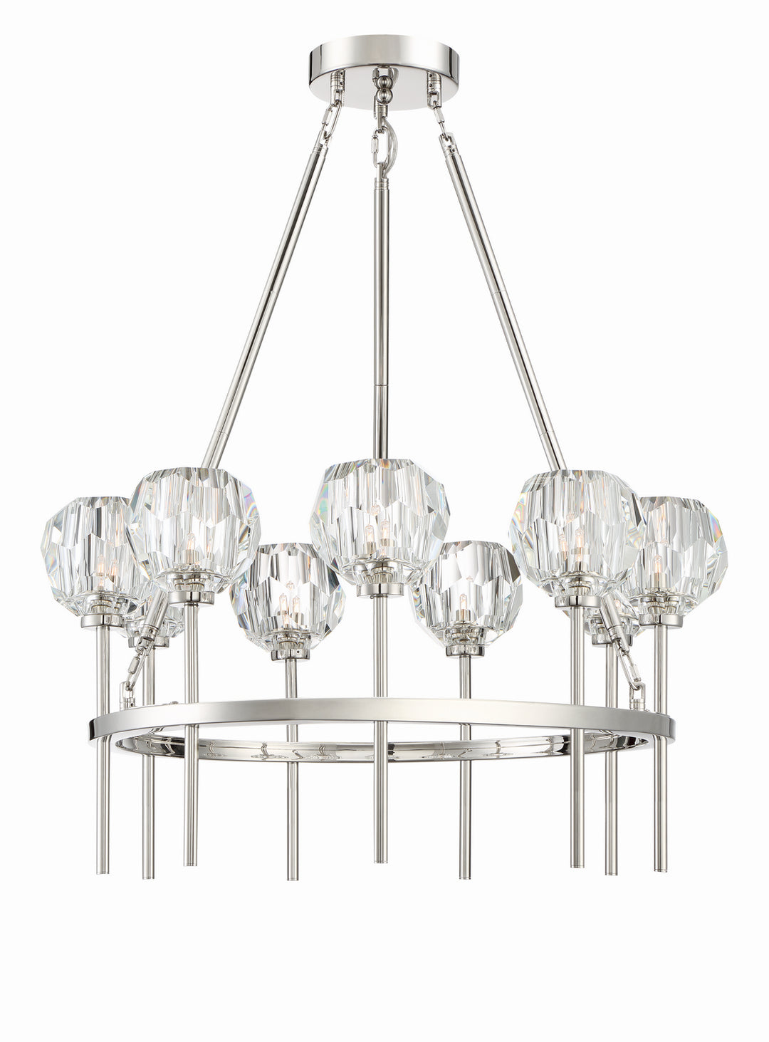 Zeev Parisian CD10271-9-PN Chandelier Light - Polished Nickel