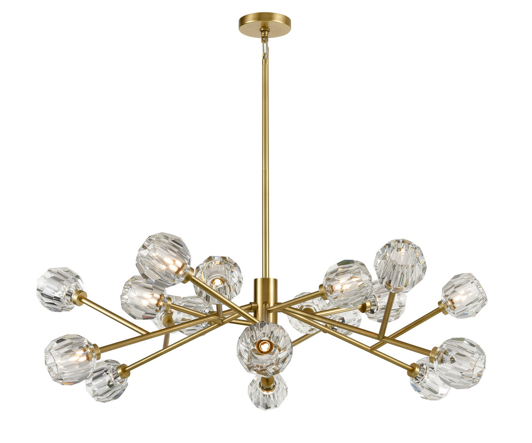 Zeev Parisian CD10307-18-AGB Chandelier Light - Aged Brass