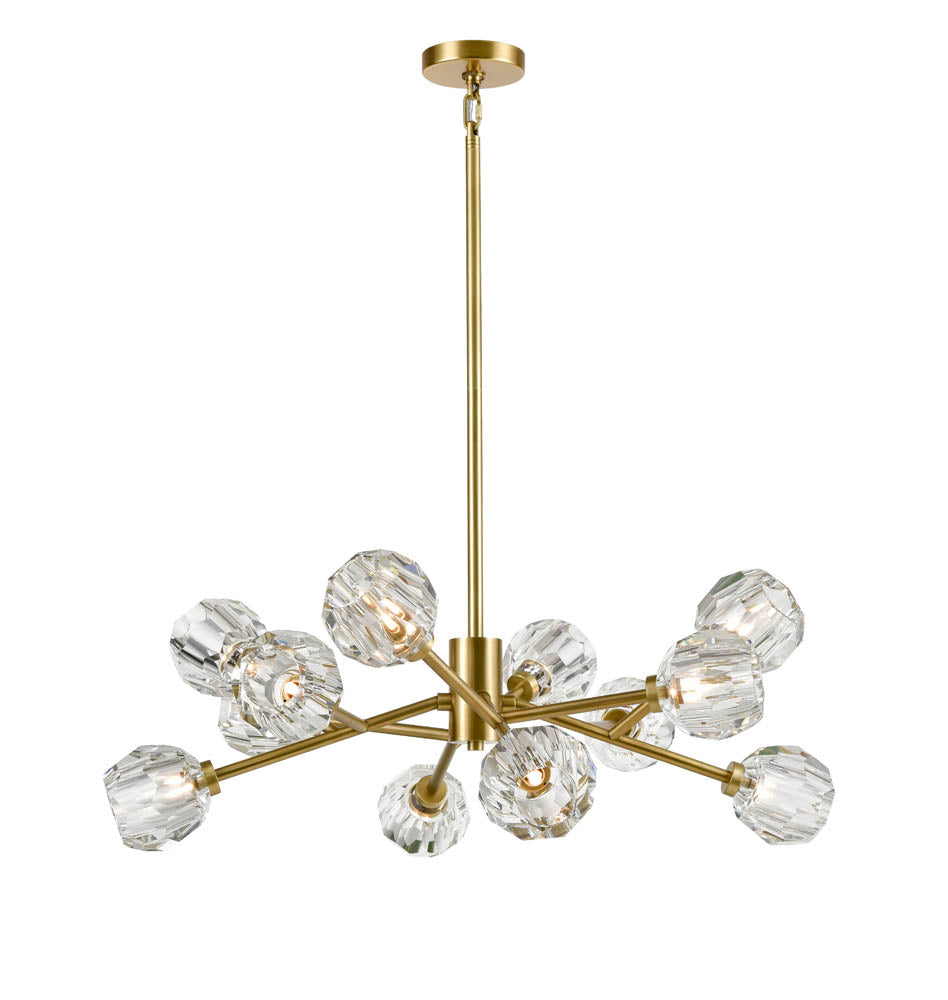 Zeev Parisian CD10309-12-AGB Chandelier Light - Aged Brass