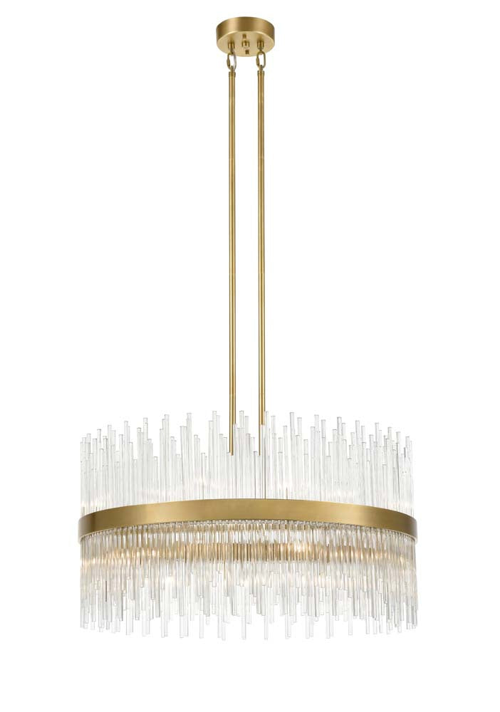 Zeev Citadel CD10313-22-AGB Chandelier Light - Aged Brass