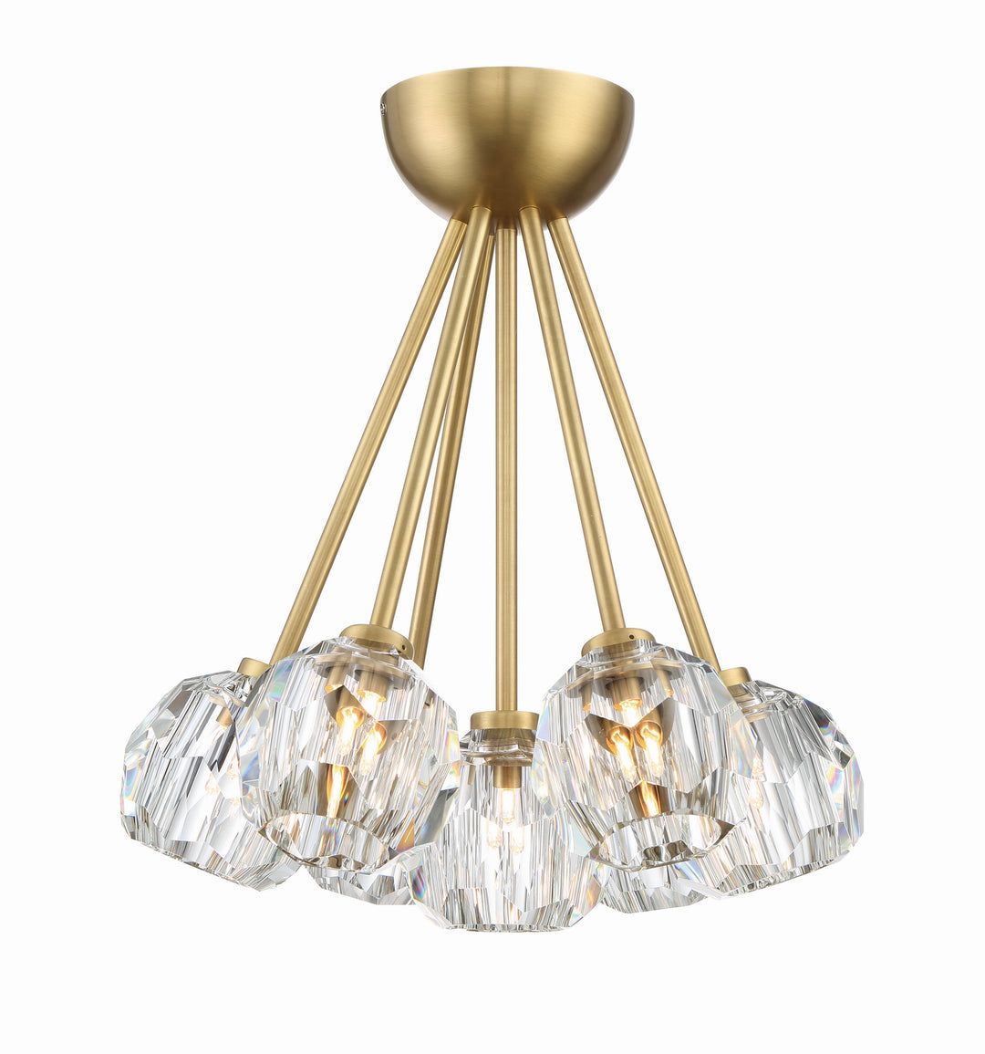 Zeev Parisian FM60049-7-AGB Ceiling Light - Aged Brass