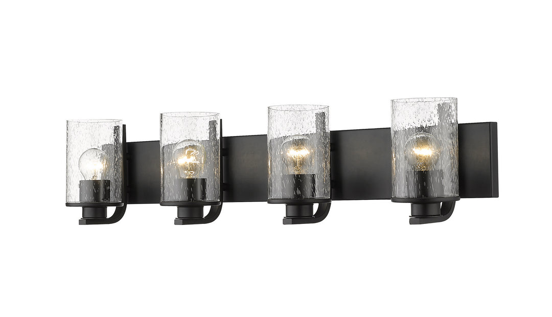 Z-Lite Beckett 492-4V-MB Bath Vanity Light 34 in. wide - Matte Black