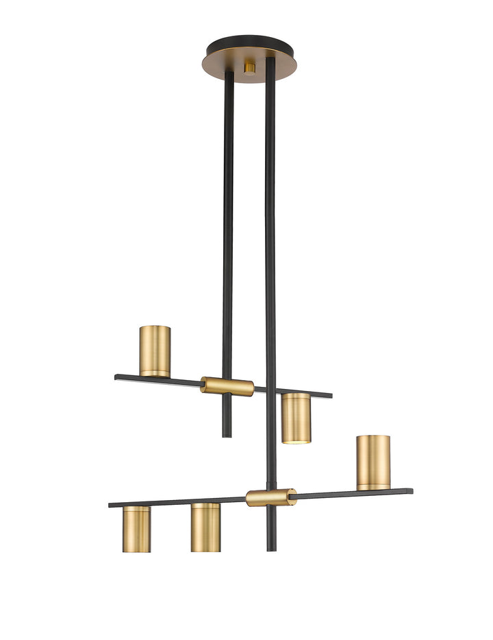 Z-Lite Calumet 814-5MB-OBR Chandelier Light - Matte Black / Olde Brass