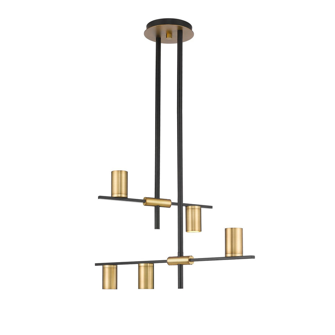 Z-Lite Calumet 814-5MB-OBR Chandelier Light - Matte Black / Olde Brass