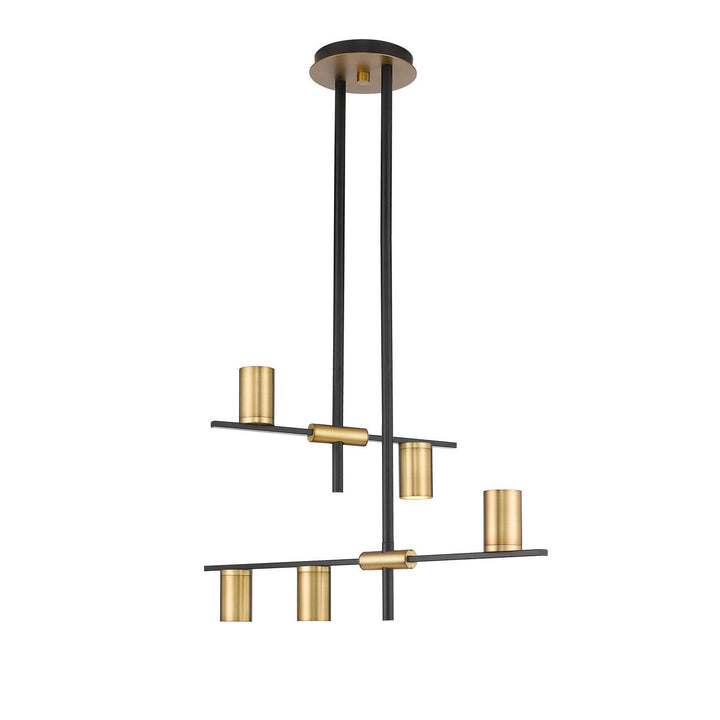 Z-Lite Calumet 814-5MB-OBR Chandelier Light - Matte Black / Olde Brass