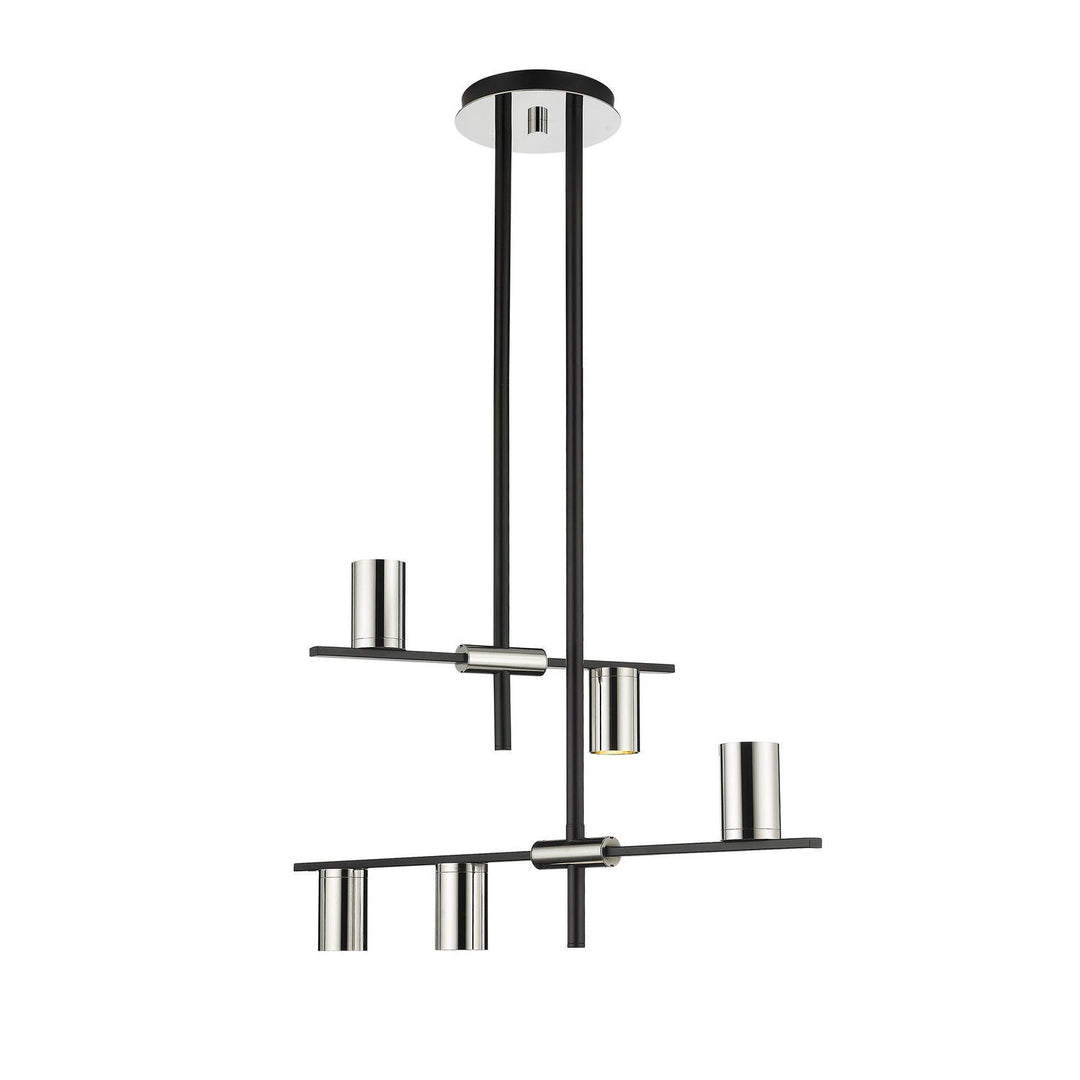 Z-Lite Calumet 814-5MB-PN Chandelier Light - Mate Black / Polished Nickel