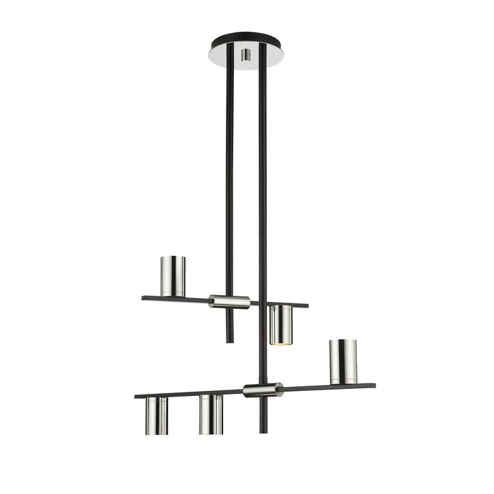 Z-Lite Calumet 814-5MB-PN Chandelier Light - Mate Black / Polished Nickel
