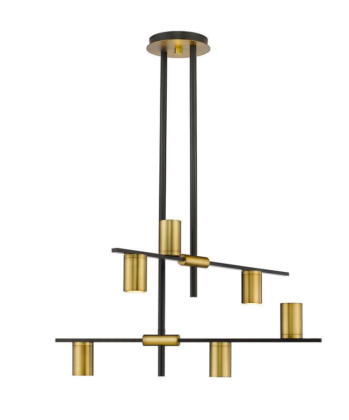 Z-Lite Calumet 814-6MB-OBR Chandelier Light - Matte Black / Olde Brass