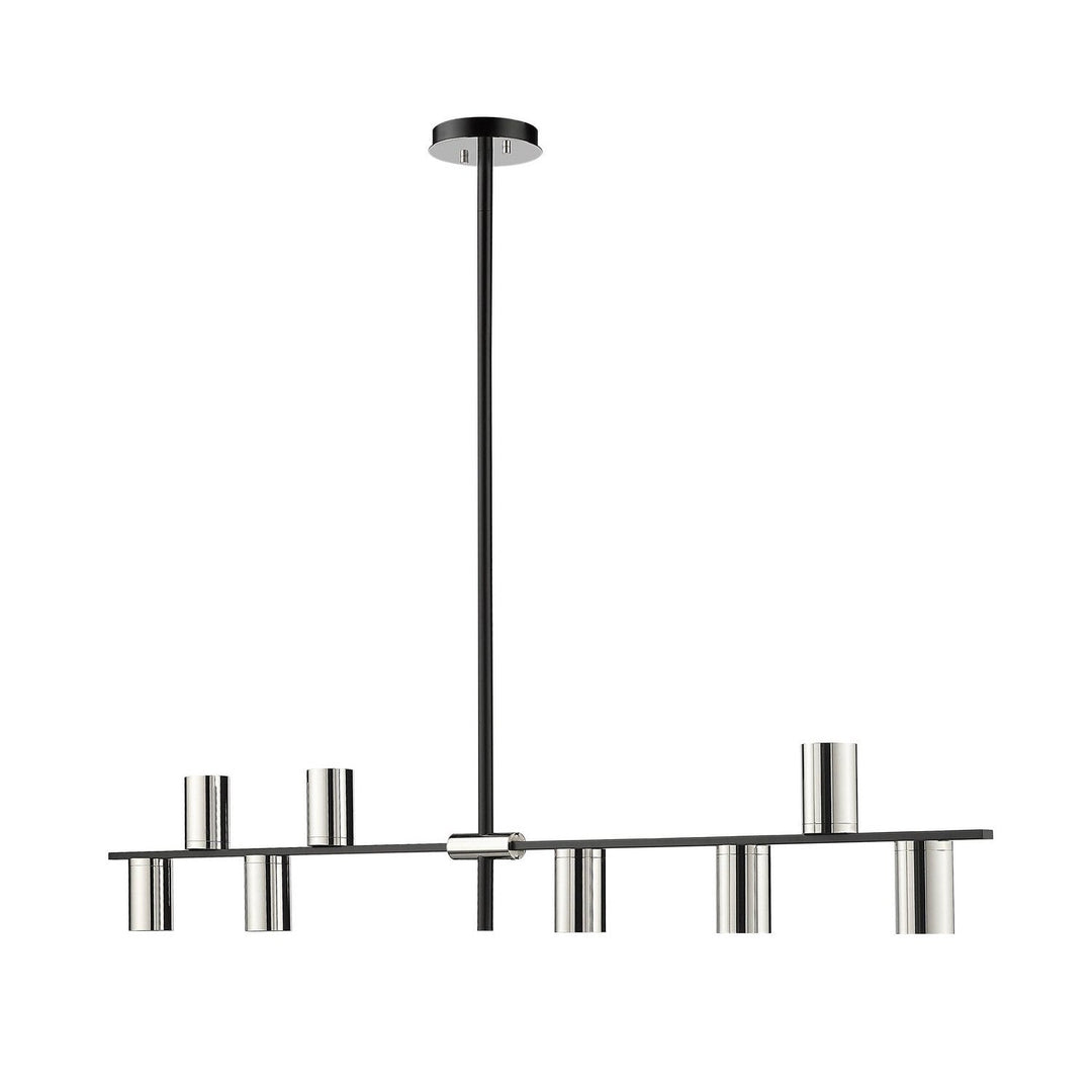 Z-Lite Calumet 814-8L-MB-PN Pendant Light - Mate Black / Polished Nickel