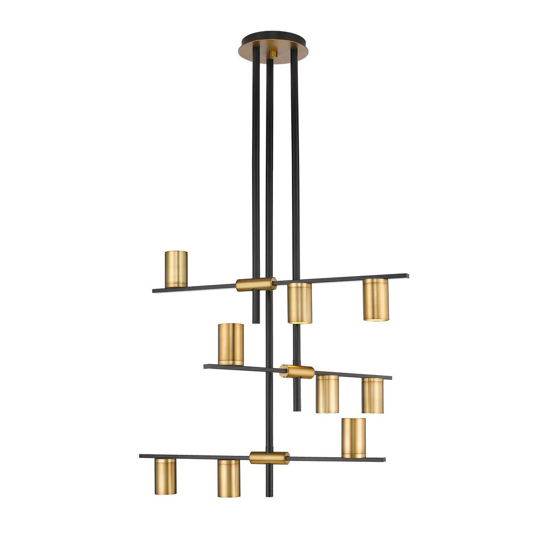 Z-Lite Calumet 814-9MB-OBR Chandelier Light - Matte Black / Olde Brass