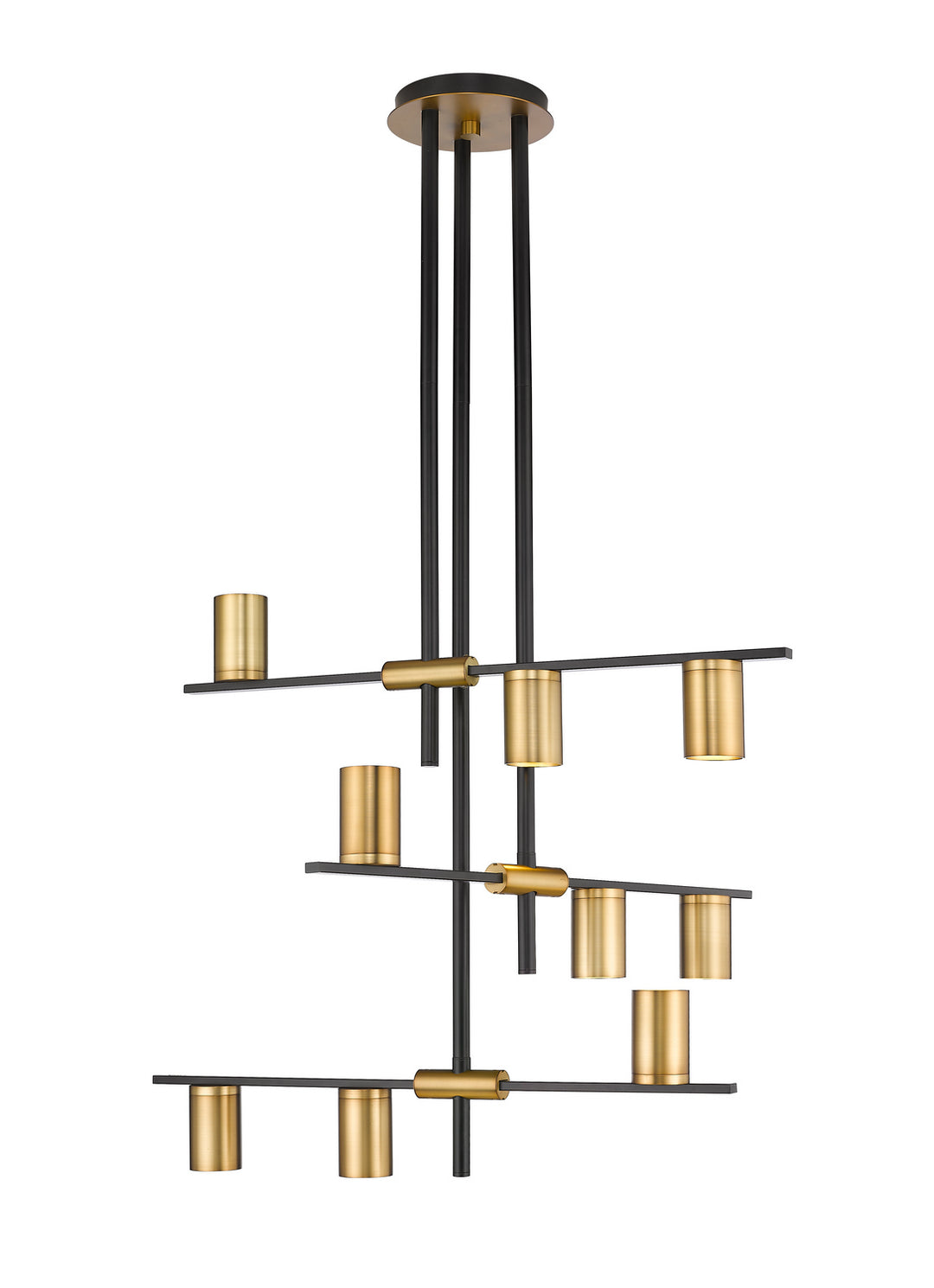 Z-Lite Calumet 814-9MB-OBR Chandelier Light - Matte Black / Olde Brass