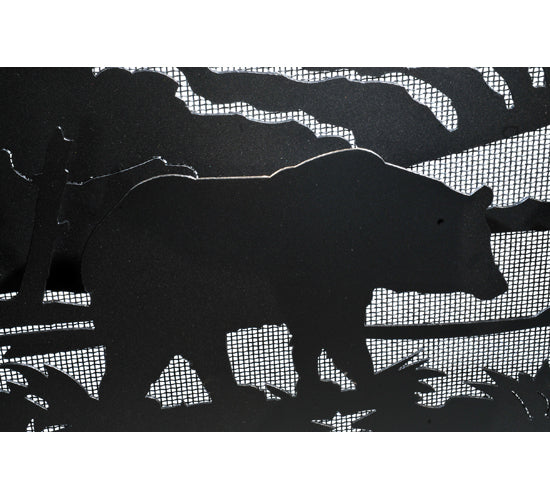 Meyda Tiffany Lighting 112054 Bear Creek Fireplace Screen Home Decor Black