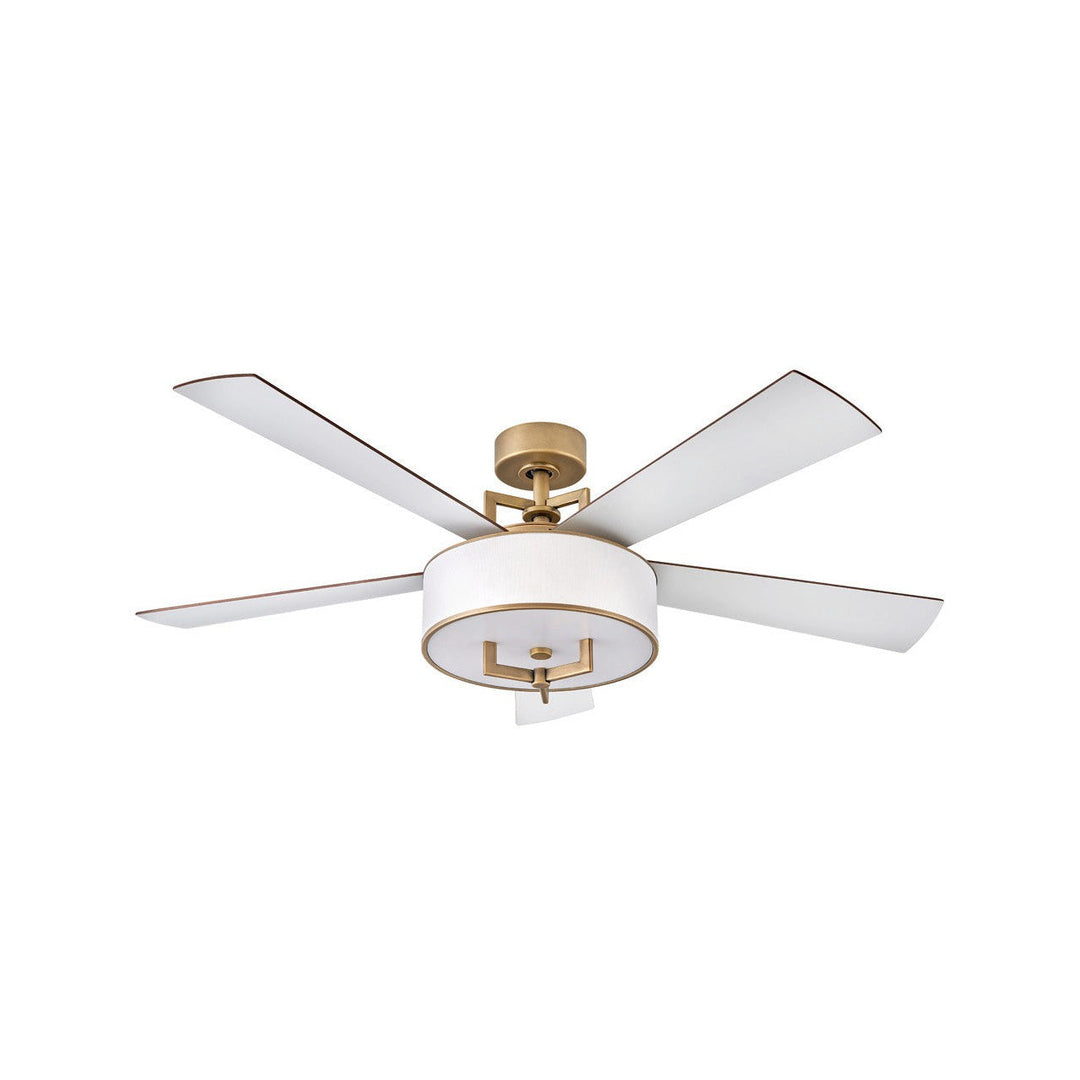 Hinkley Hampton 903056FHB-LID Ceiling Fan 56 - Heritage Brass, Matte White, Birch/