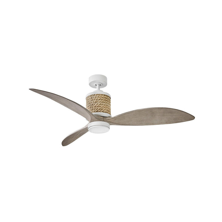 Hinkley Marin 903160FMW-NDD Ceiling Fan 60 - Matte White, Weathered Wood/