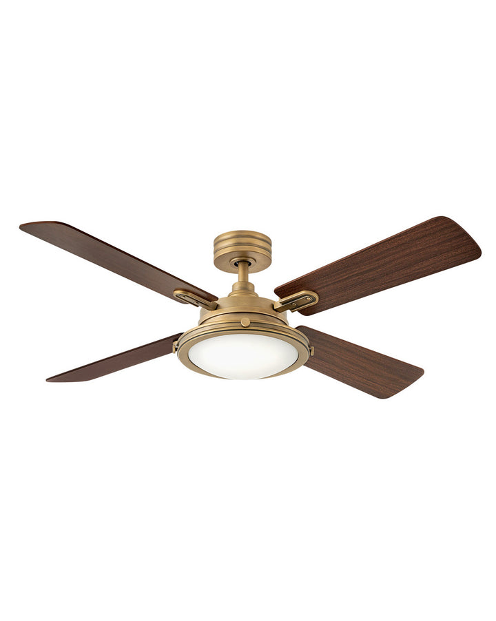 Hinkley Collier 903254FHB-LID Ceiling Fan 54 - Heritage Brass, Birch, Walnut/