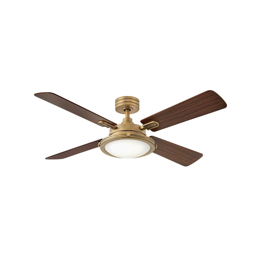 Hinkley Collier 903254FHB-LID Ceiling Fan 54 - Heritage Brass, Birch, Walnut/