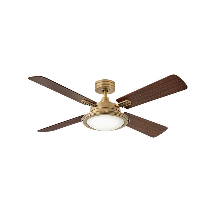 Hinkley Collier 903254FHB-LID Ceiling Fan 54 - Heritage Brass, Birch, Walnut/