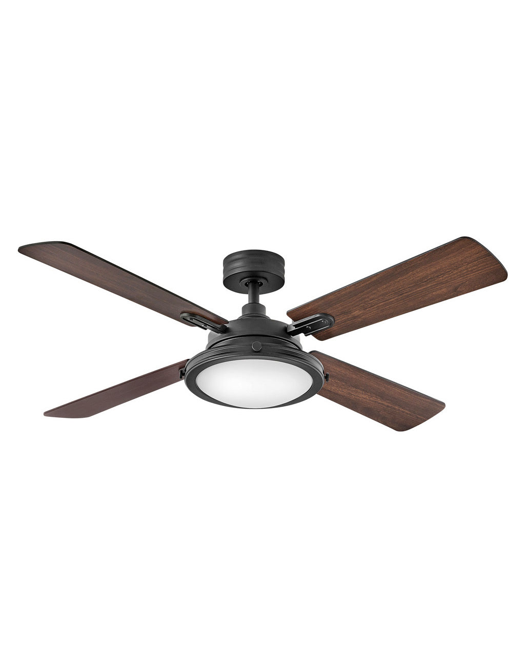 Hinkley Collier 903254FMB-LID Ceiling Fan 54 - Matte Black, Walnut, Matte Black/