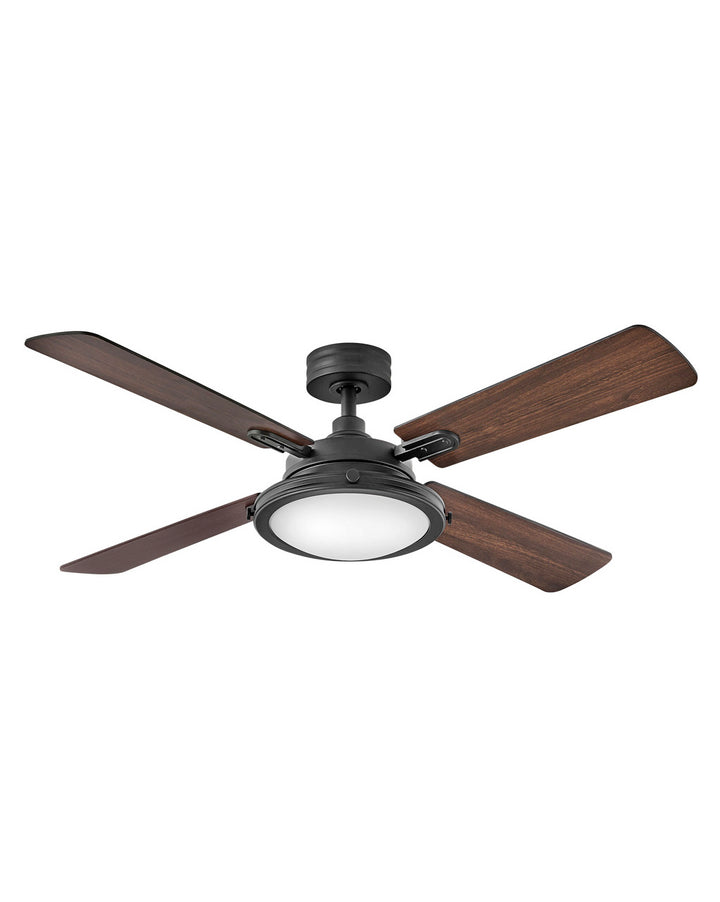 Hinkley Collier 903254FMB-LID Ceiling Fan 54 - Matte Black, Walnut, Matte Black/