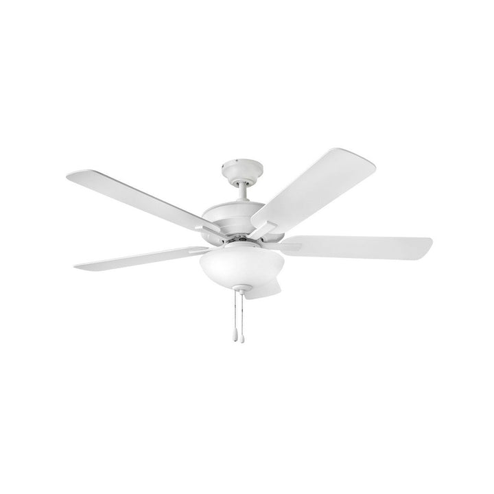 Hinkley Metro Illuminated 903352FCW-LIA Ceiling Fan 52 - Chalk White, Weathered Wood, Chalk White/