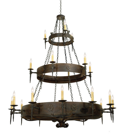 Meyda Tiffany Warwick 112084 Chandelier Light - Hand Wrought Iron