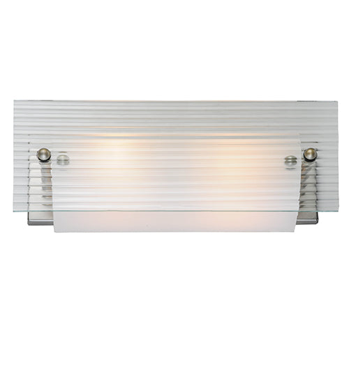 Meyda Tiffany Quadrato 112114 Bath Vanity Light 16 in. wide - Nickel