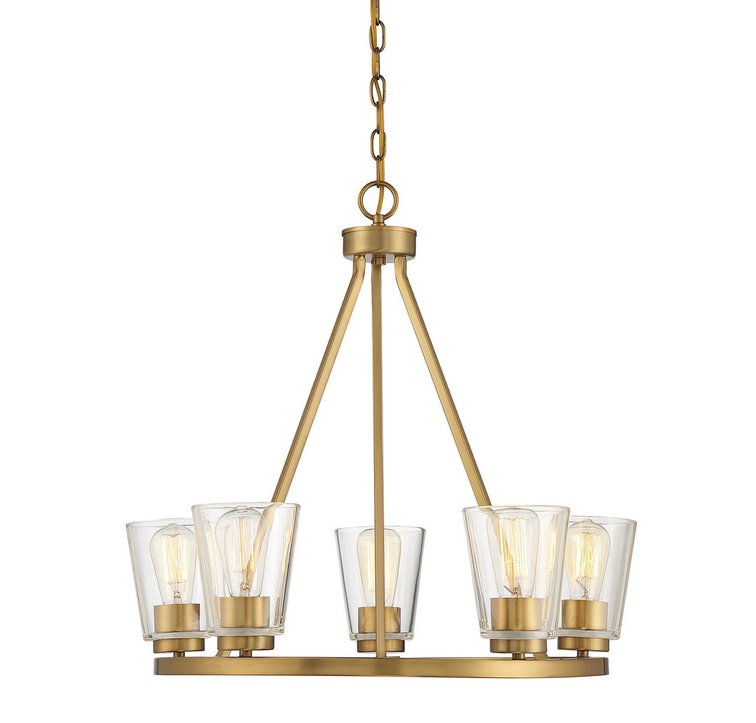 Savoy House Calhoun 1-1021-5-322 Chandelier Light - Warm Brass