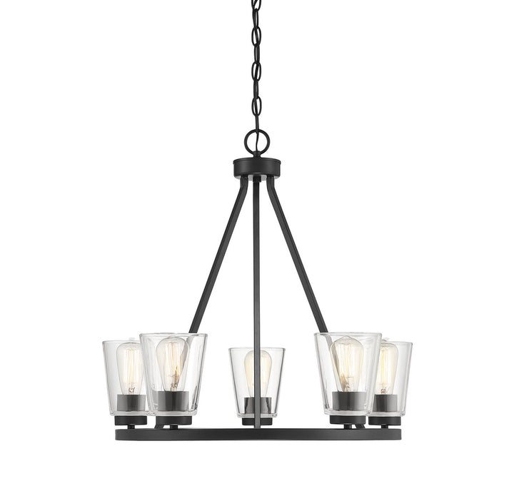 Savoy House Calhoun 1-1021-5-89 Chandelier Light - Matte Black