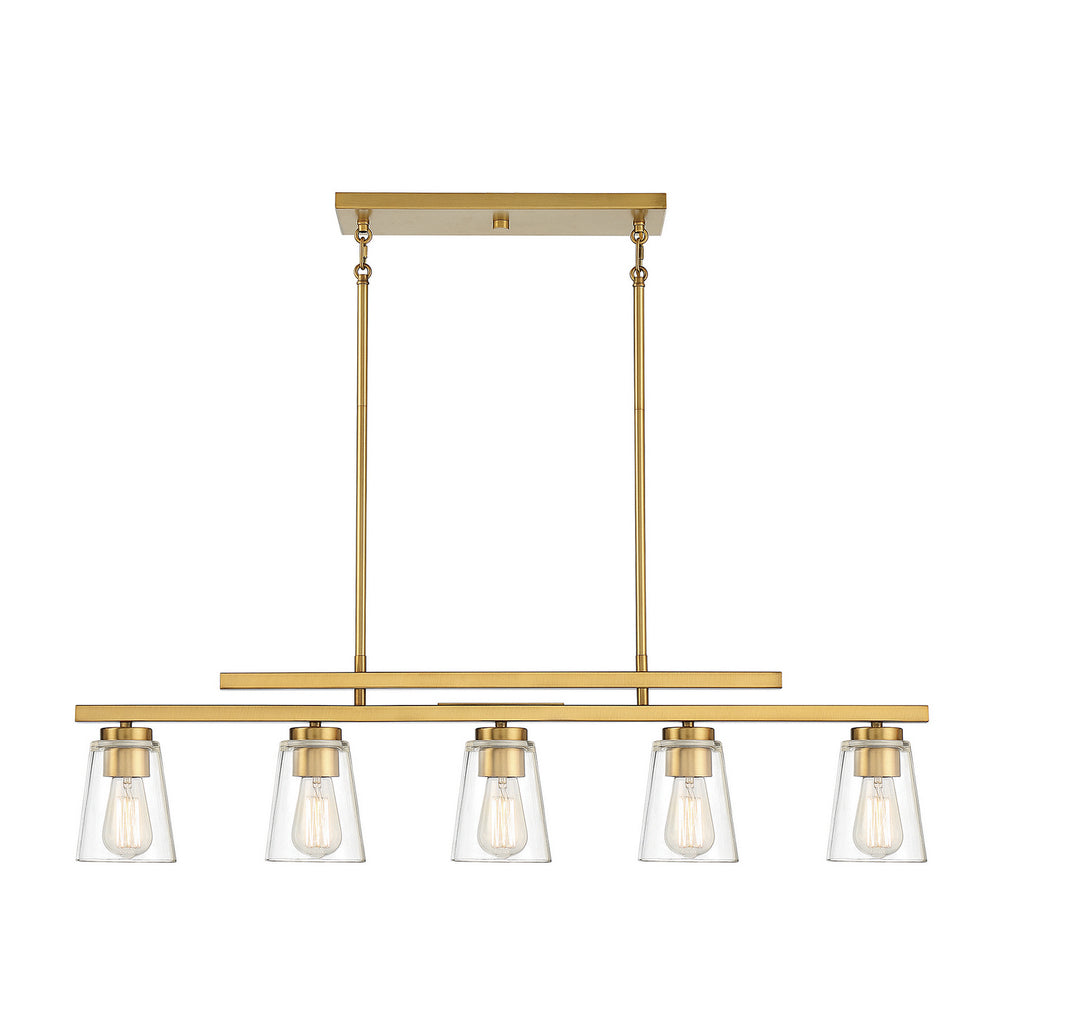 Savoy House Calhoun 1-1023-5-322 Pendant Light - Warm Brass