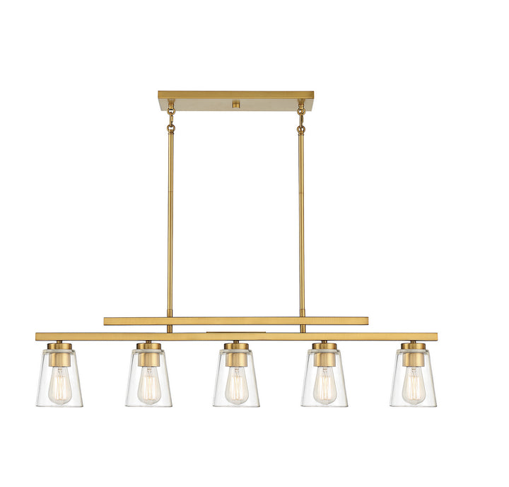 Savoy House Calhoun 1-1023-5-322 Pendant Light - Warm Brass