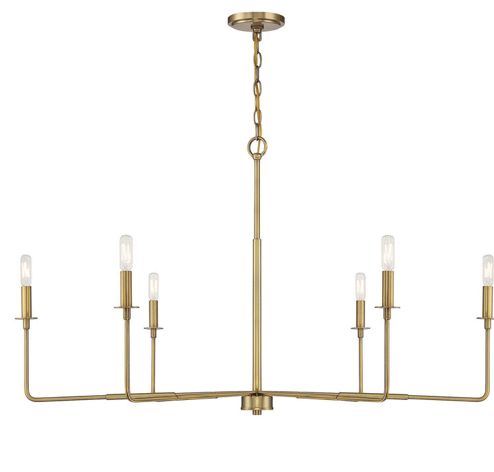 Savoy House Salerno 1-2221-6-322 Chandelier Light - Warm Brass