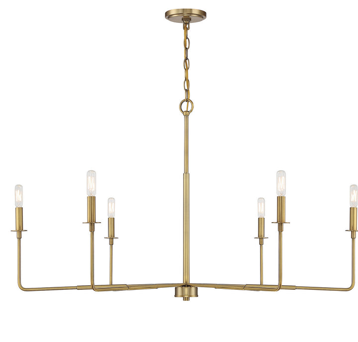 Savoy House Salerno 1-2221-6-322 Chandelier Light - Warm Brass