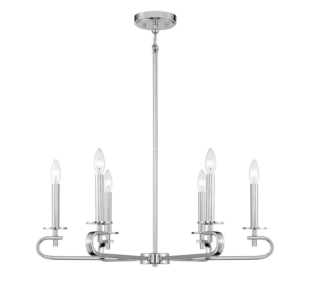 Savoy House Torino 1-2450-6-109 Chandelier Light - Polished Nickel