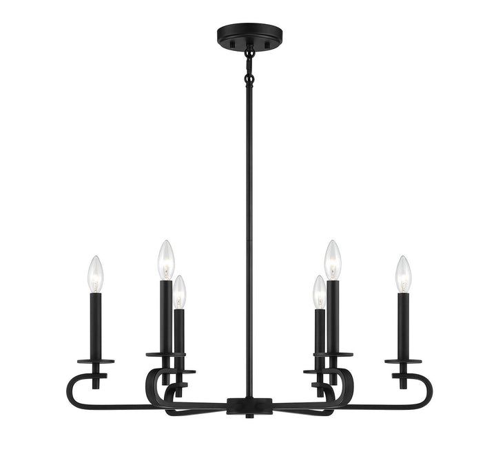 Savoy House Torino 1-2450-6-89 Chandelier Light - Matte Black