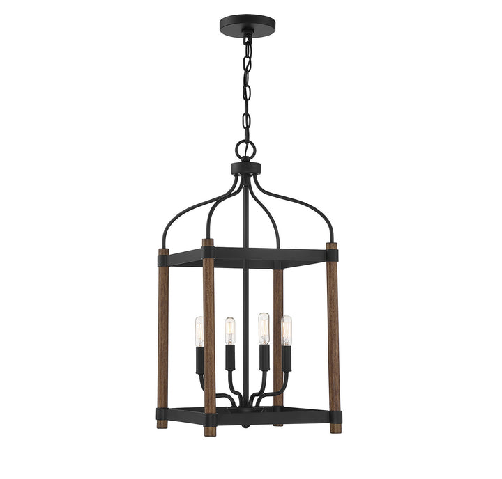 Savoy House Eagen 3-2245-4-191 Pendant Light - Darkwood with Black Accents
