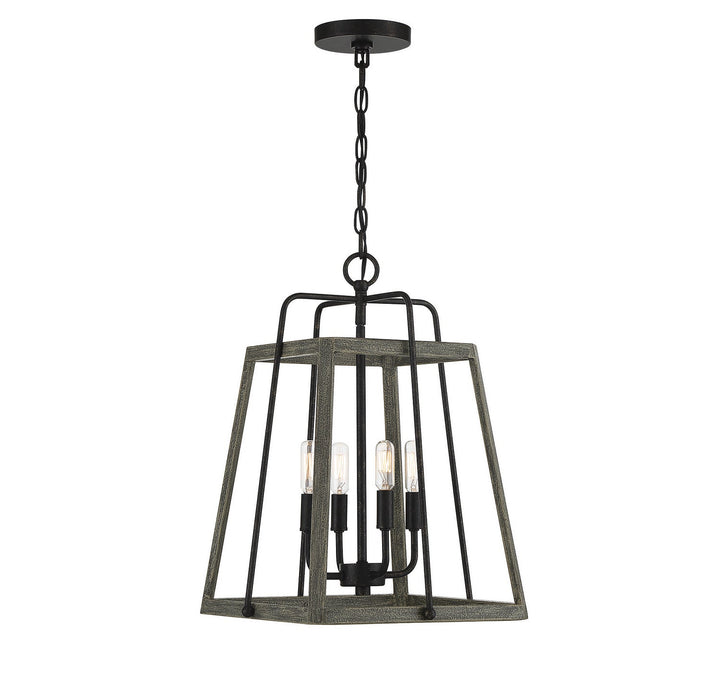 Savoy House Hasting 7-8893-4-101 Pendant Light - Noblewood with Iron