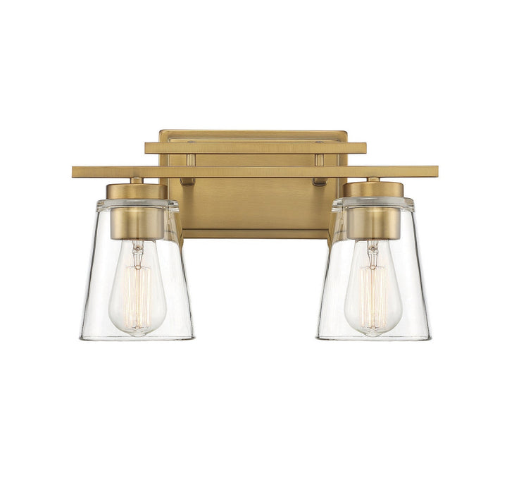 Savoy House Calhoun 8-1020-2-322 Bath Vanity Light 15 in. wide - Warm Brass