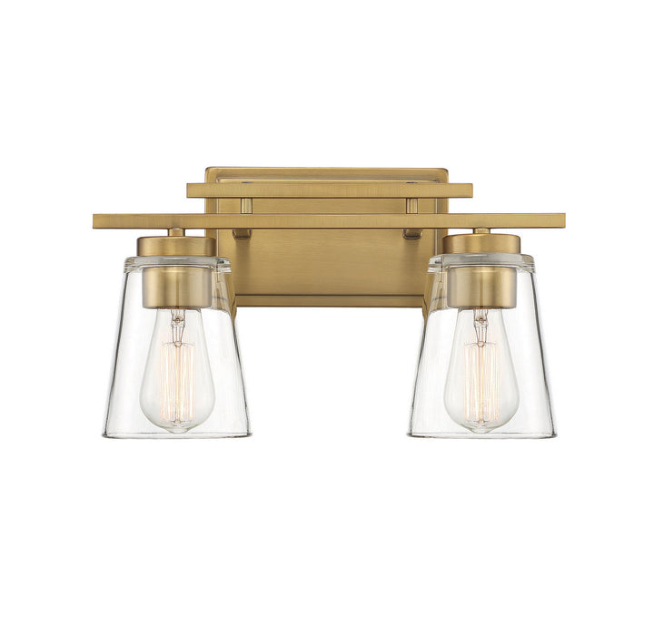 Savoy House Calhoun 8-1020-2-322 Bath Vanity Light 15 in. wide - Warm Brass