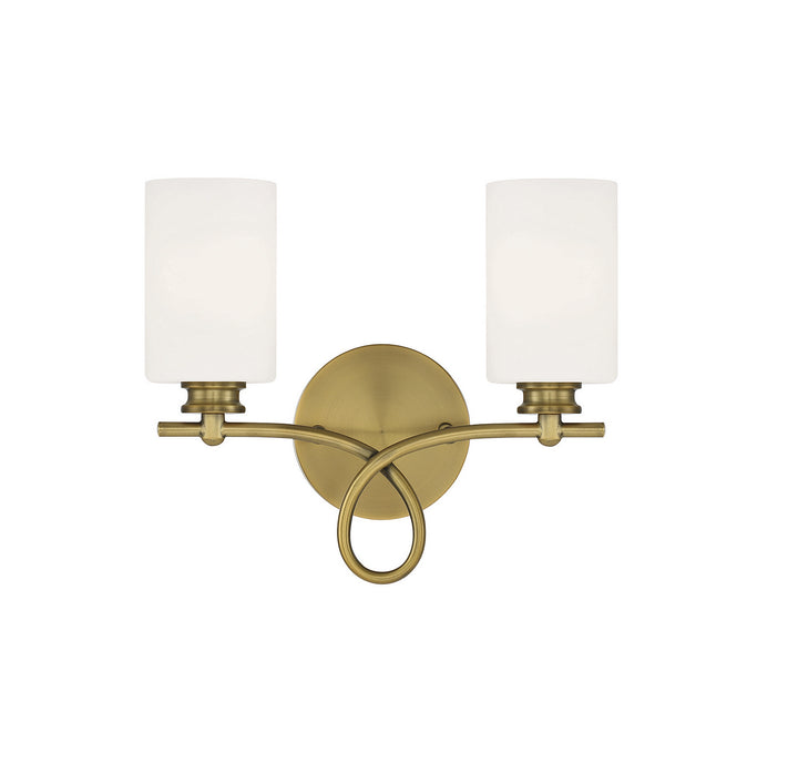 Savoy House Woodbury 8-530-2-322 Bath Vanity Light 14 in. wide - Warm Brass