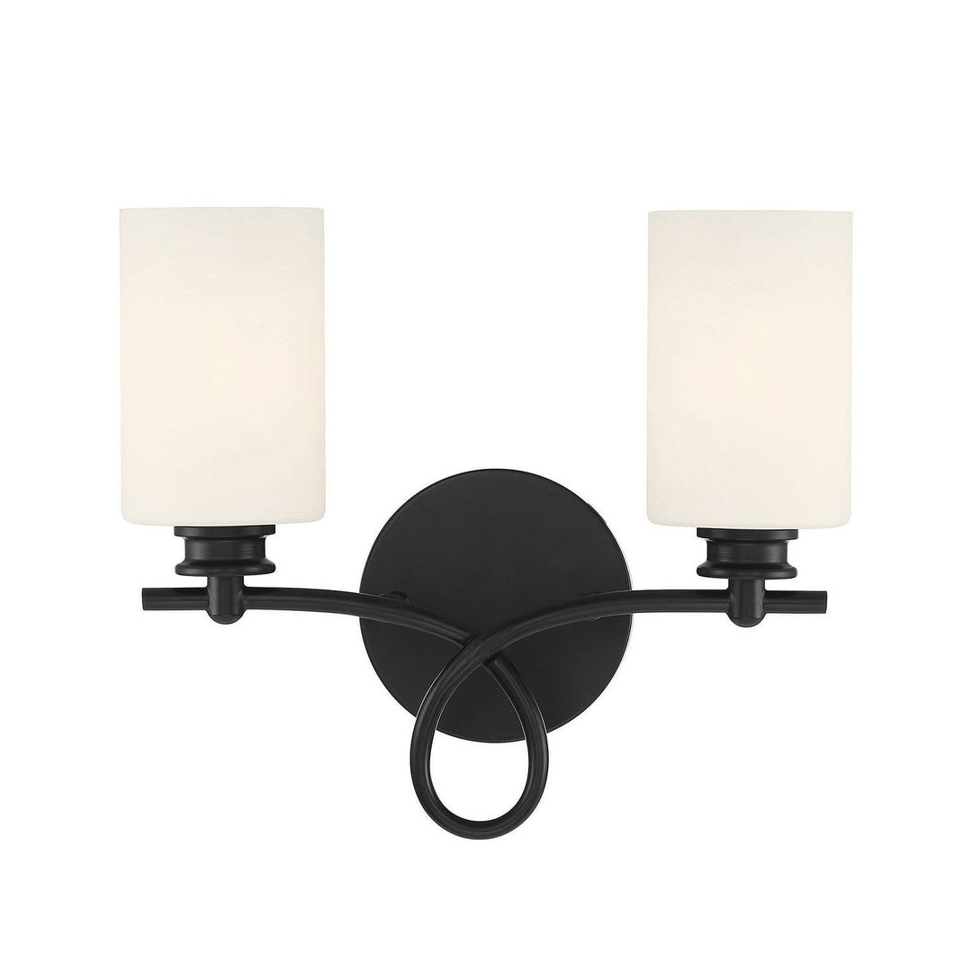 Savoy House Woodbury 8-530-2-BK Bath Vanity Light 14 in. wide - Black