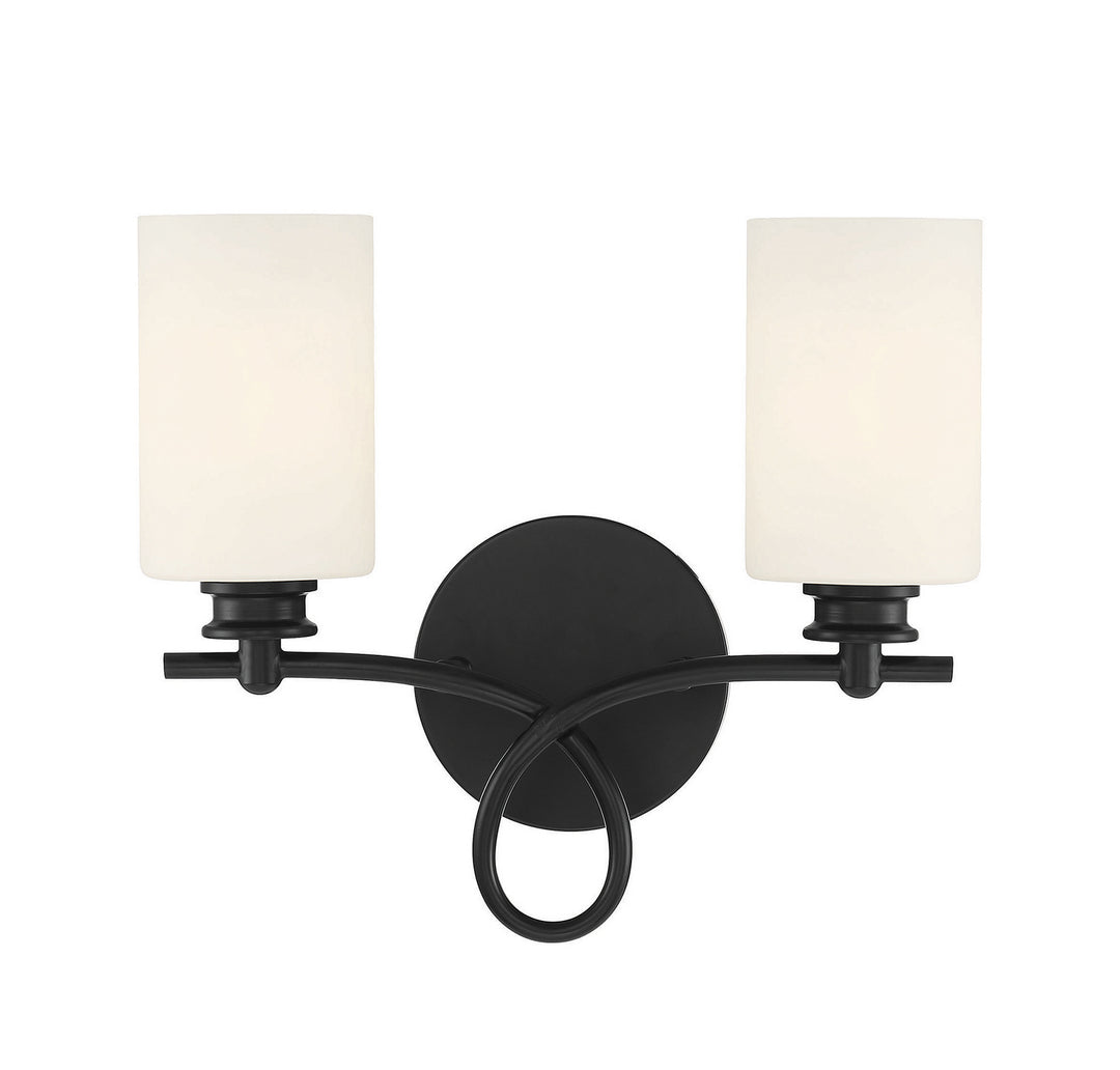 Savoy House Woodbury 8-530-2-BK Bath Vanity Light 14 in. wide - Black