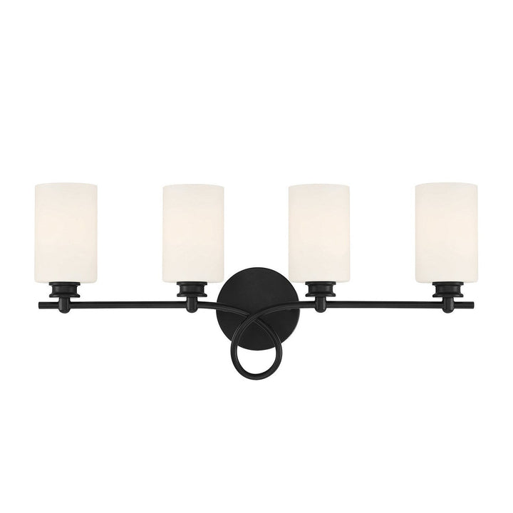 Savoy House Woodbury 8-530-4-BK Bath Vanity Light 28 in. wide - Black